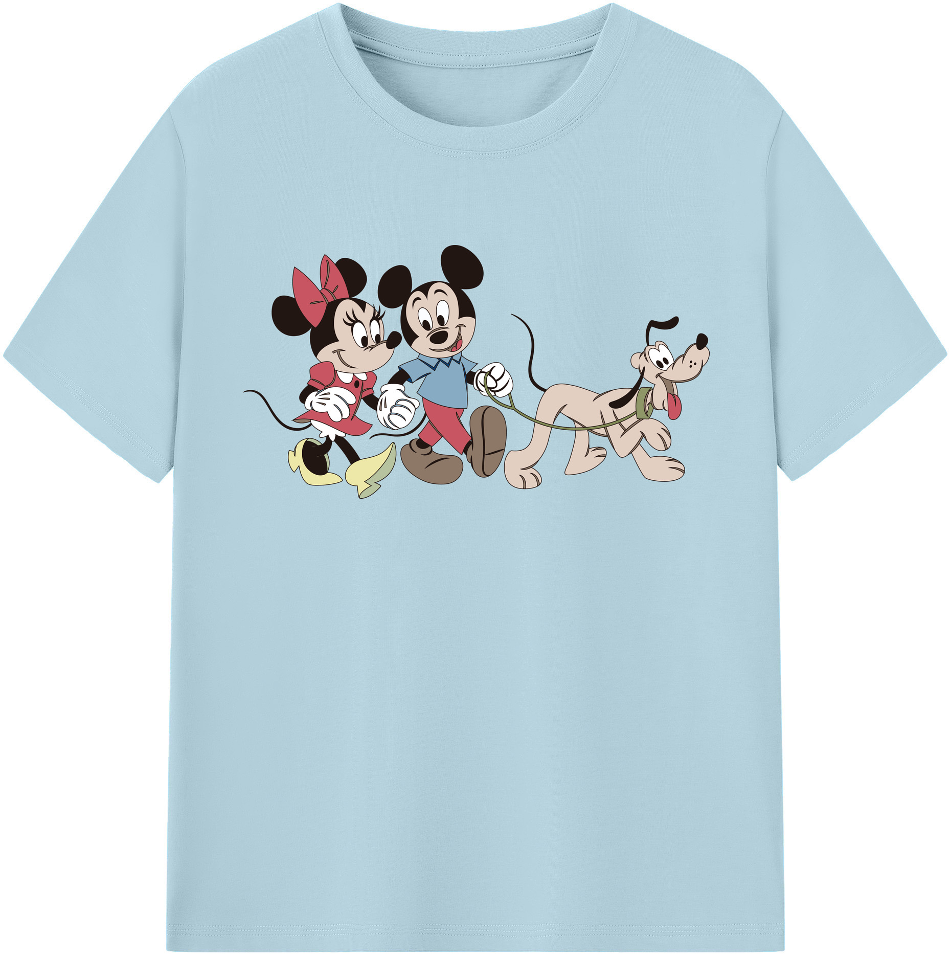 （画像用） ミッキーマウス Mickey Mouse 綿100％半袖Tシャツ（フロントプリント）